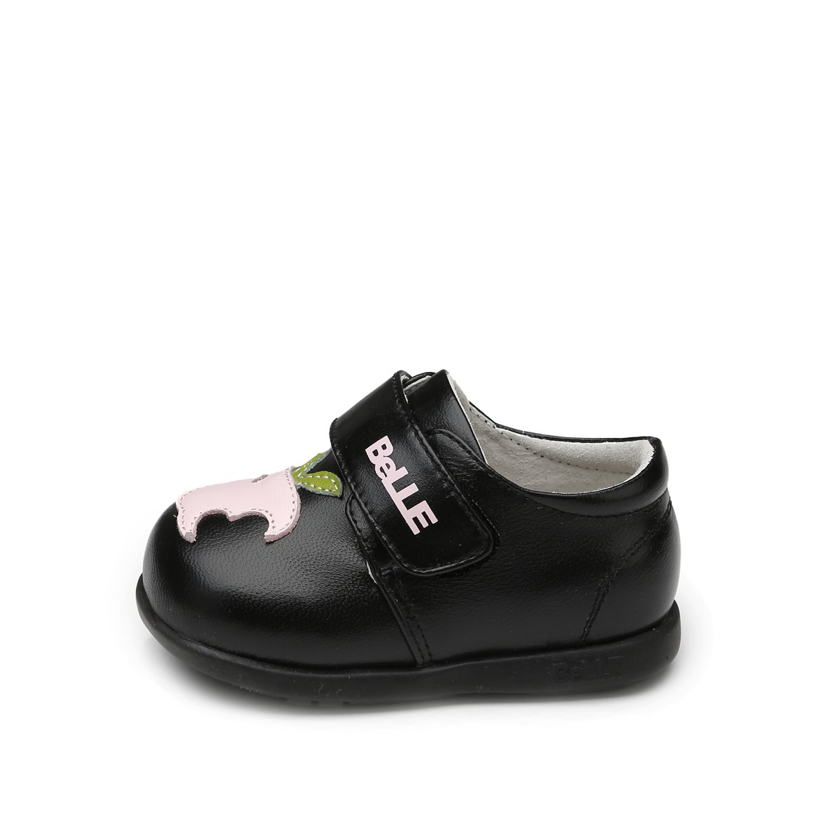 百丽belle 童鞋女幼童创意小清新魔术贴学步鞋(125-145) 黑色 145