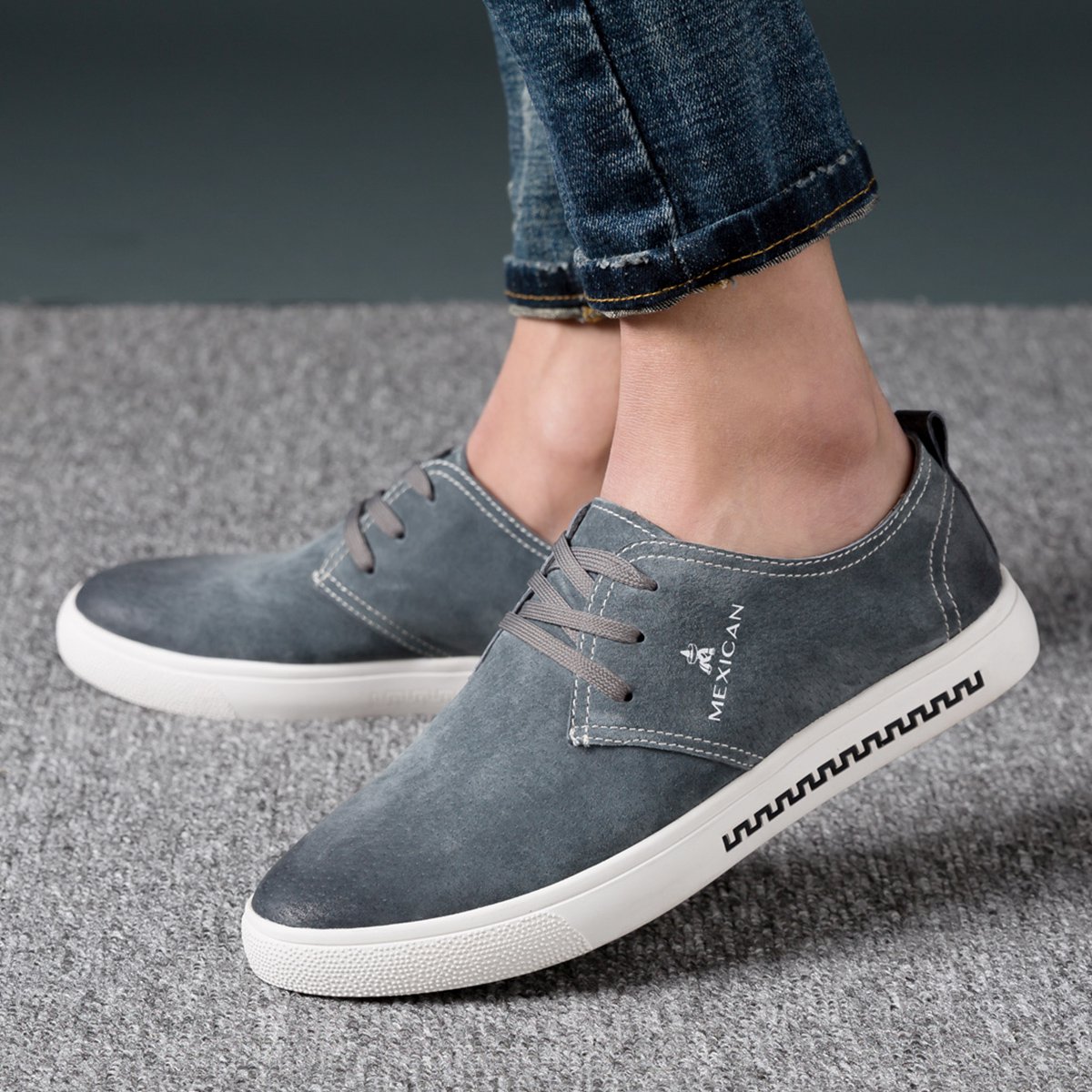 韩版潮鞋子小白鞋真皮休闲鞋夏季男鞋百搭男士板鞋男