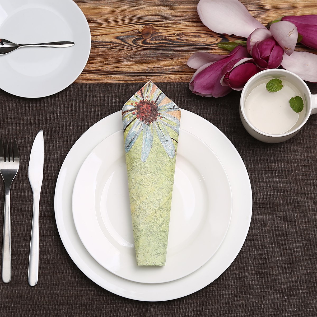 美式艺术印花餐巾6包120抽量贩装