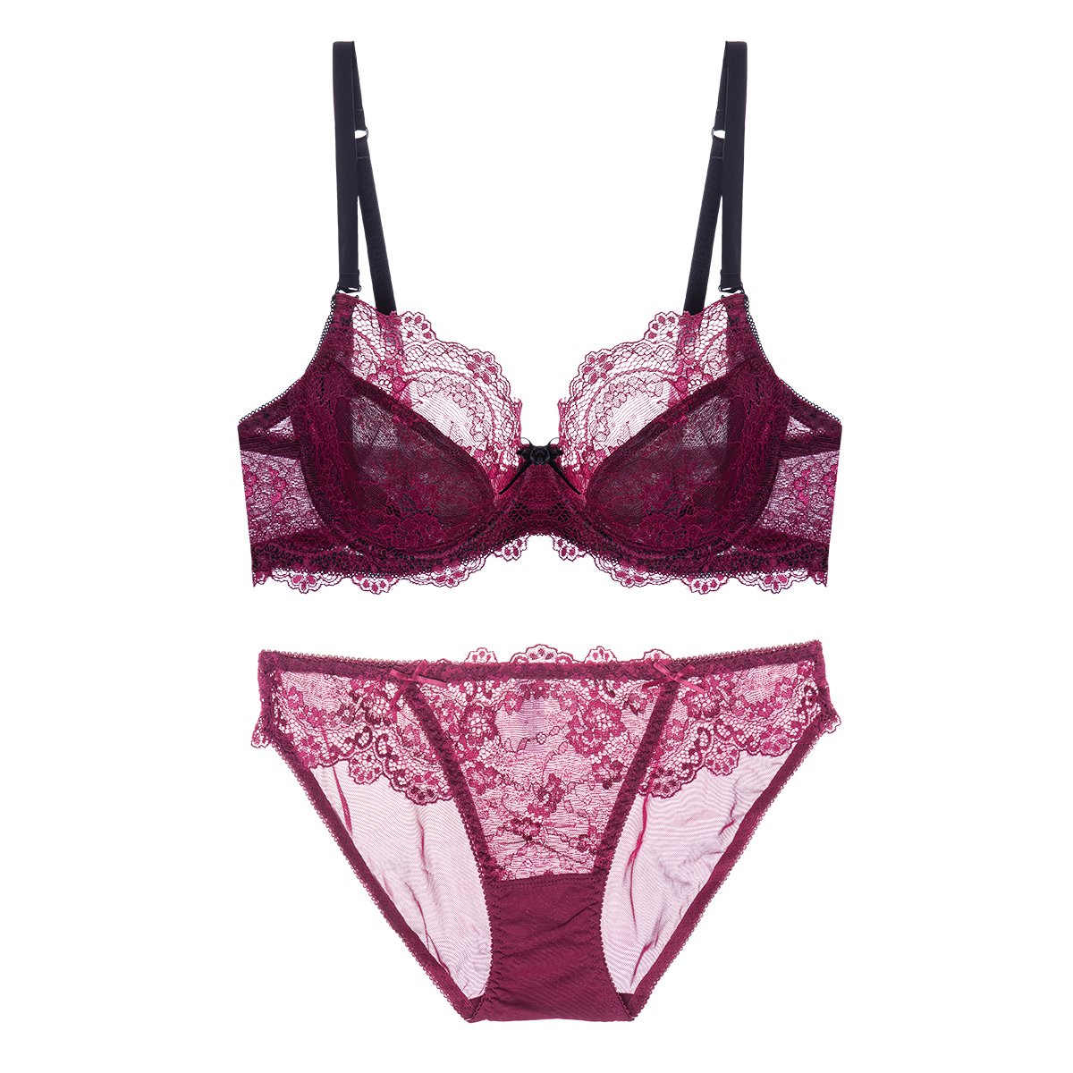 【大胸大码薄款】性感蕾丝单层围情趣性感内衣胸罩大胸显小超薄杯文胸