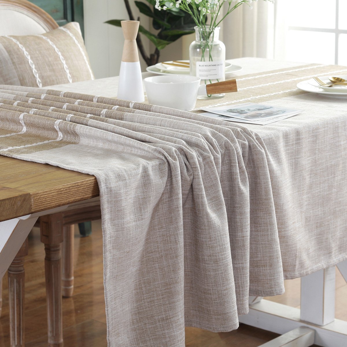 地中海拼布日式风格简约餐桌布布艺ins茶几桌布亚麻小清新