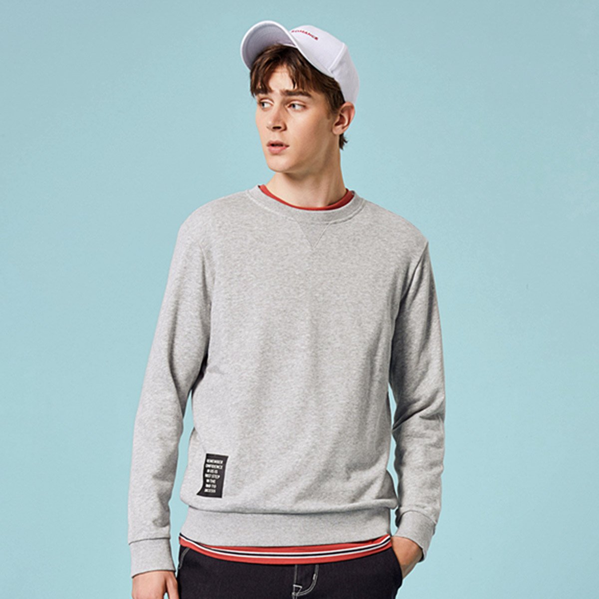 【爆款】森马男装春秋装时尚休闲圆领套头宽松舒适男士卫衣情侣卫衣