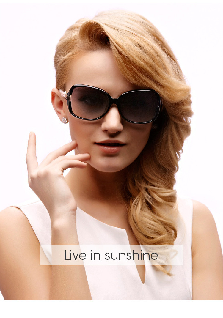 防晒款海伦凯勒眼镜女士款时尚优雅大框墨镜黑框潮流偏光女士太阳镜h