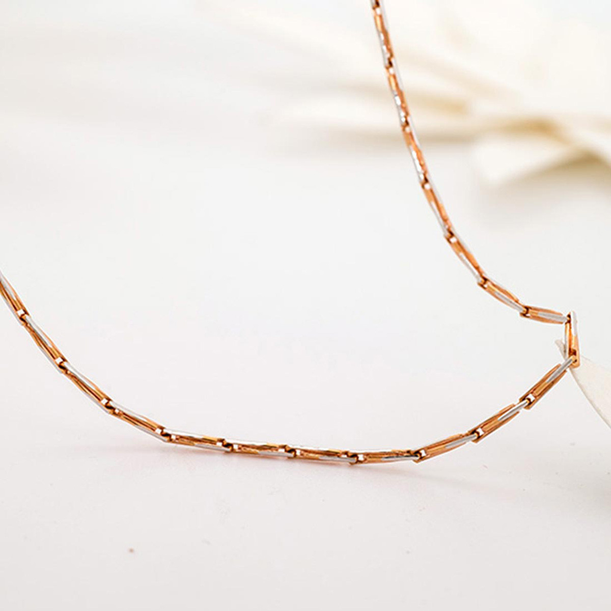 潮宏基绚丽光影瓜子链18k金项链彩金项链女三色可选