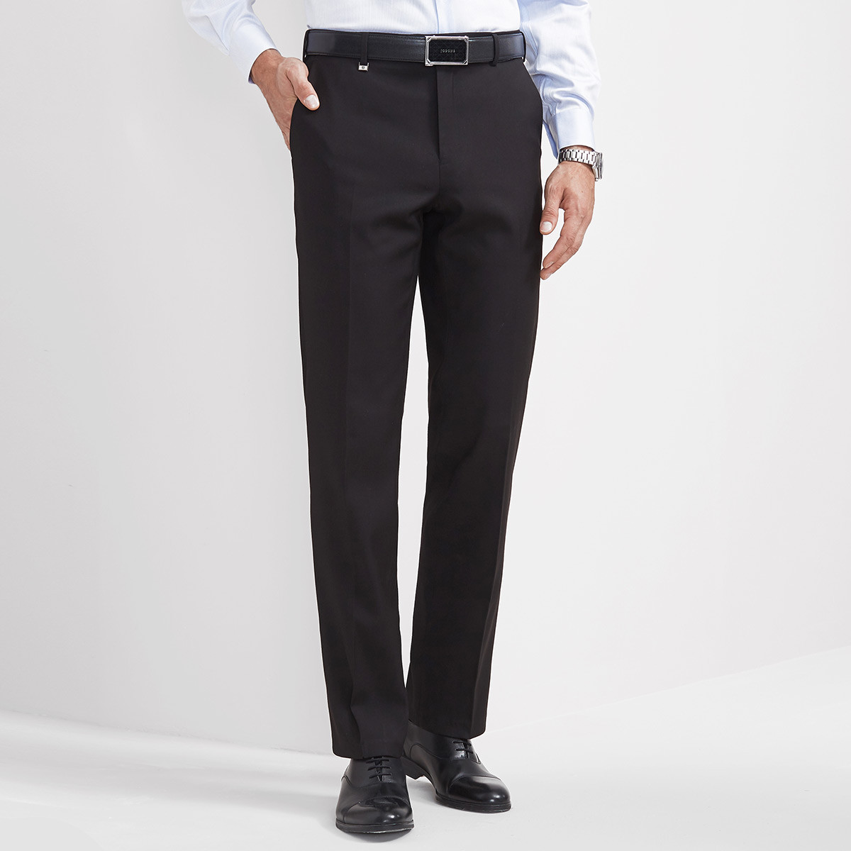   九牧王 男士净色商务西裤基础