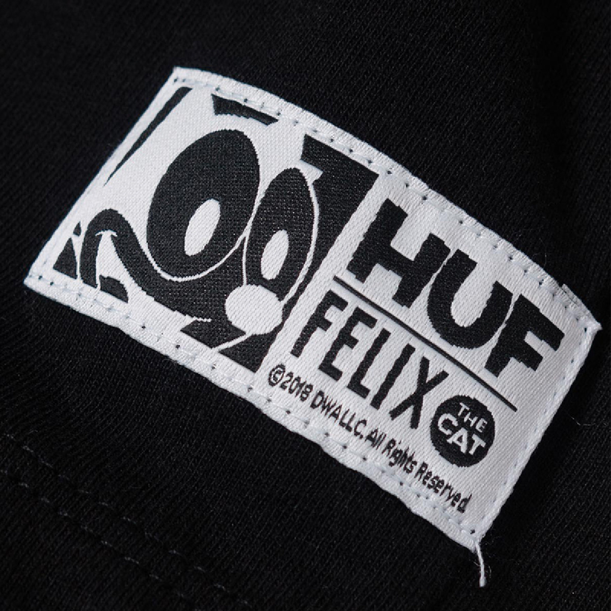 huf x felix 菲力猫联名款系列 欧美街头潮牌 男款运动t恤 宽松纯棉