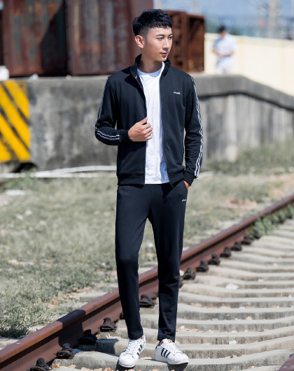 vitocano 春秋运动套装男休闲卫衣两件套运动服开衫休闲时尚运动套装