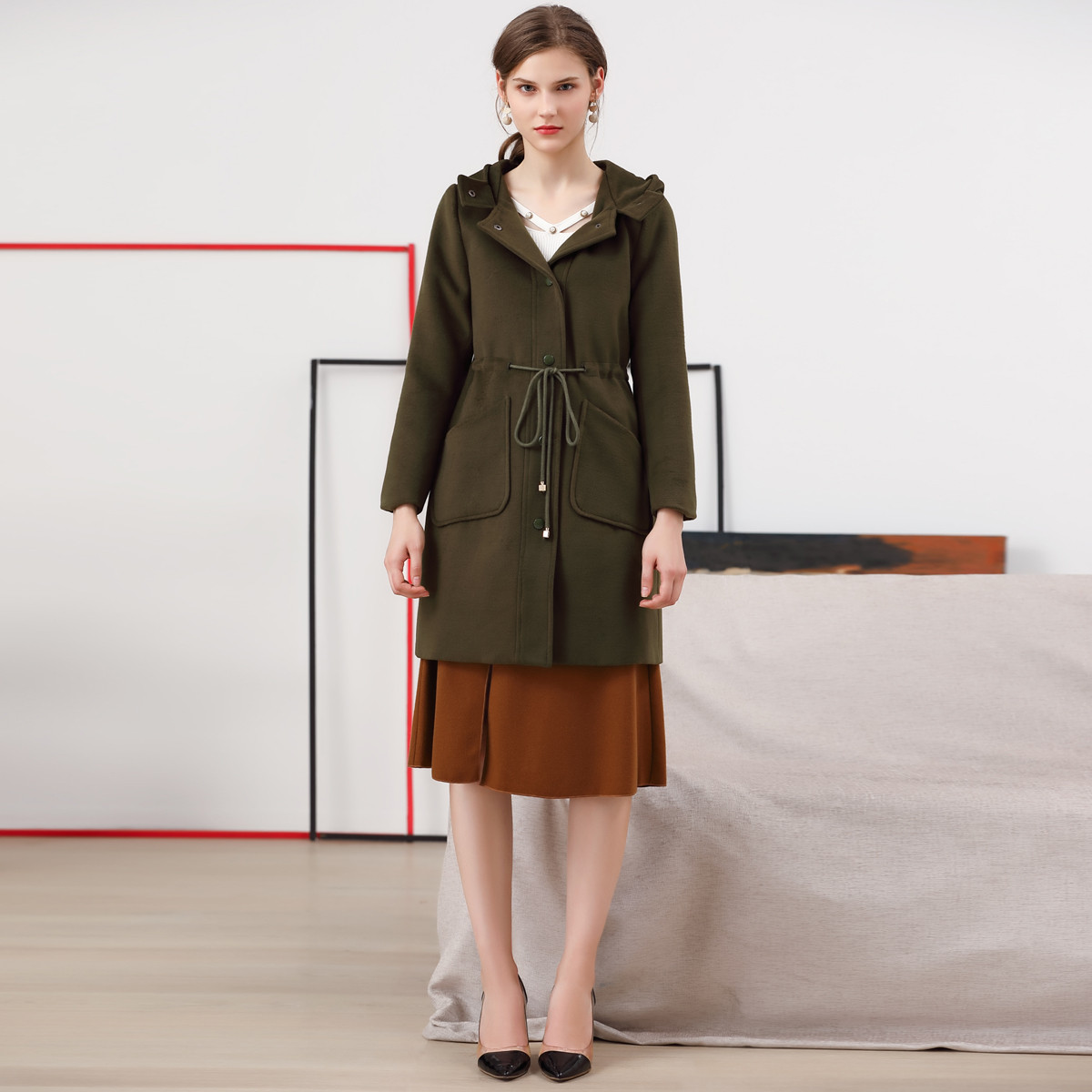 秋冬狂欢-茜蒙诗smuses女装专场 smuses茜蒙诗冬季新款韩版时尚翻领中