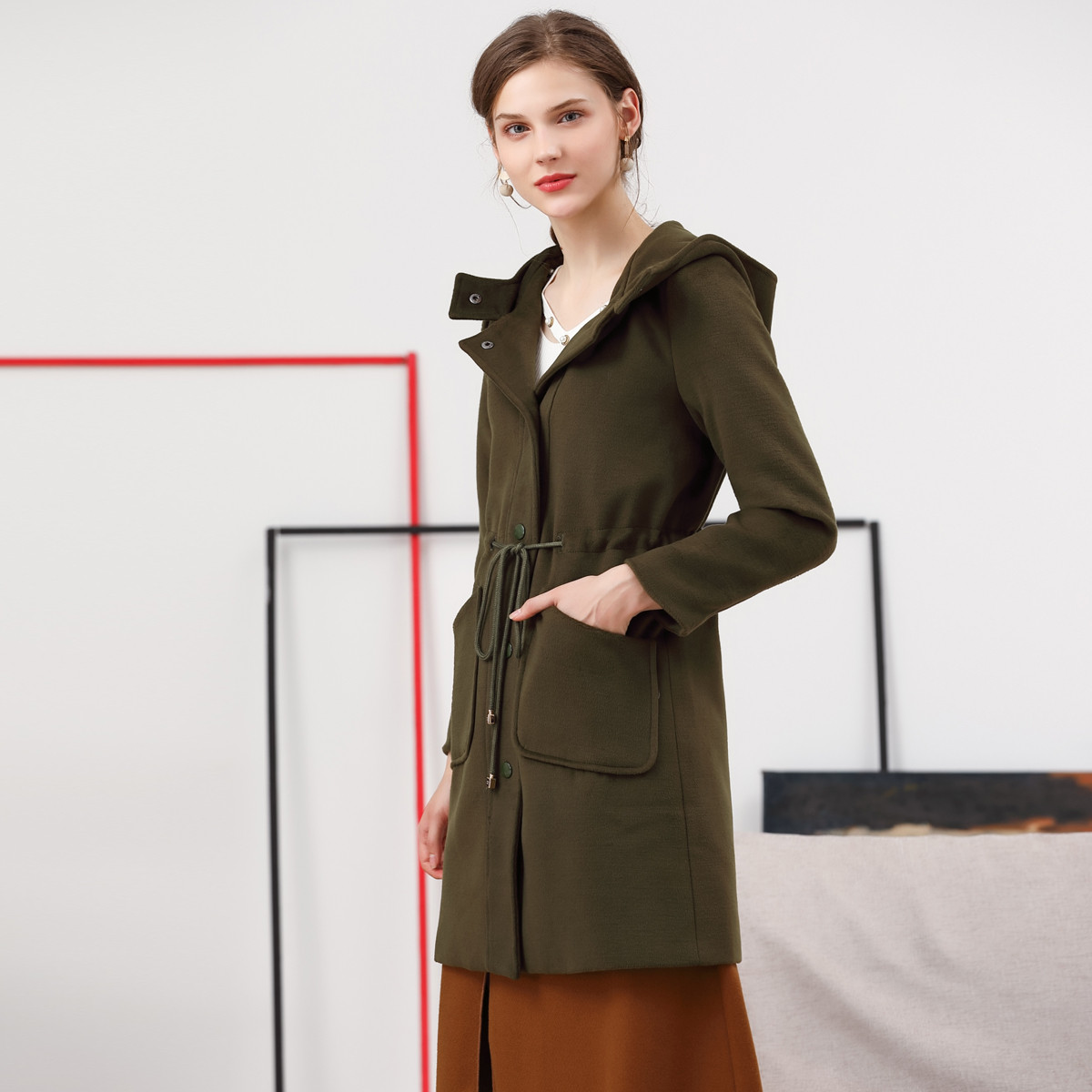 秋冬狂欢-茜蒙诗smuses女装专场 smuses茜蒙诗冬季新款韩版时尚翻领中