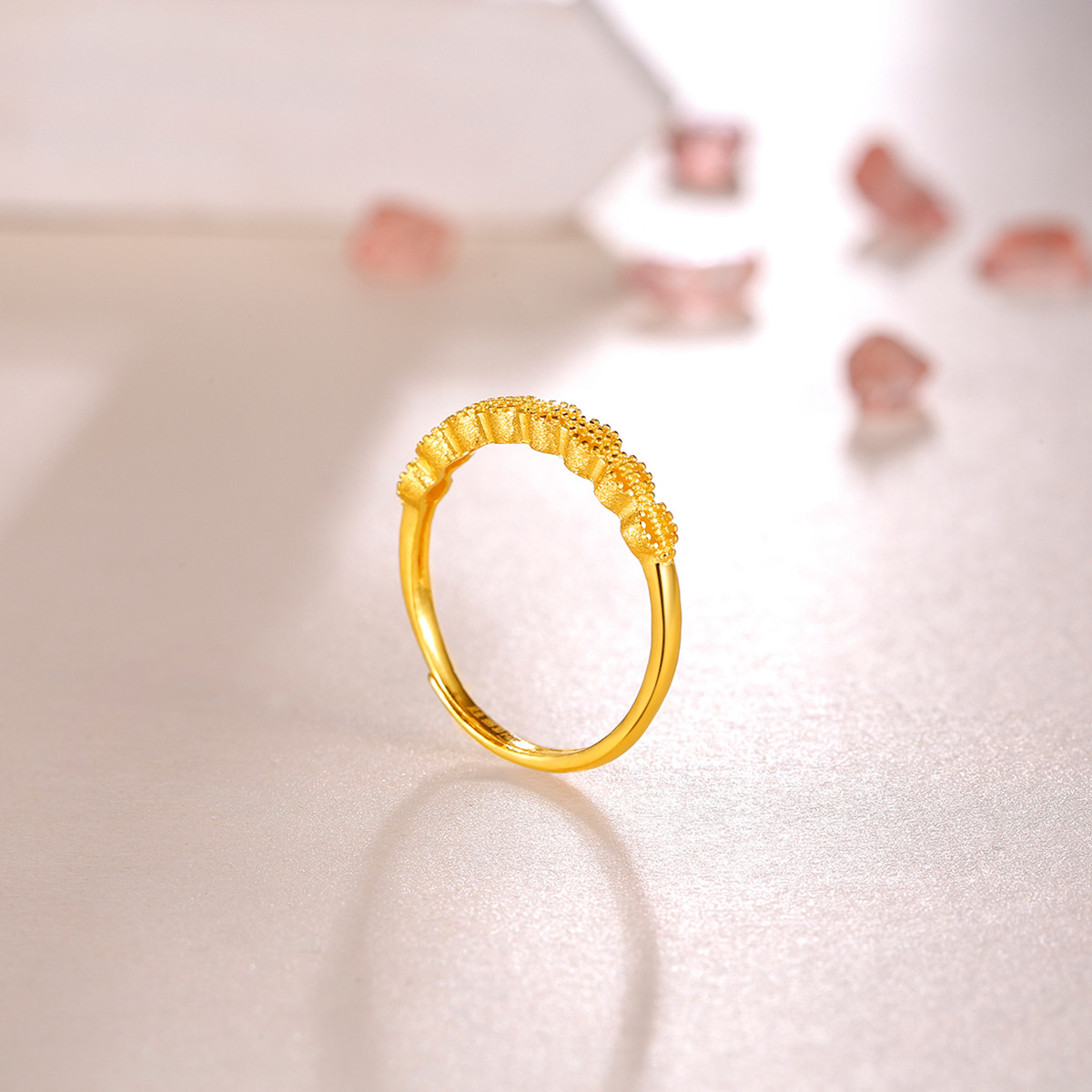 金至尊3d-gold 足金路路通黄金戒指 计价 如图 约2.96g