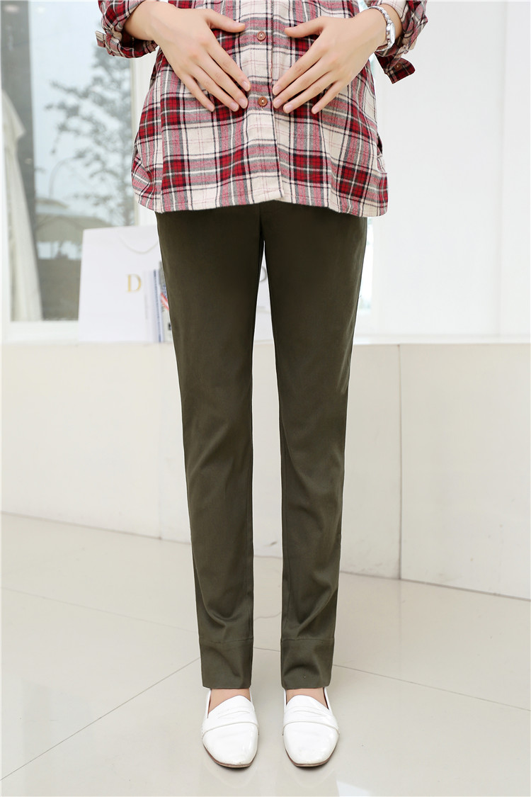 octsun十月名裳 2018年秋季新款孕期通用休闲裤95%纯棉外出欧美风弹力