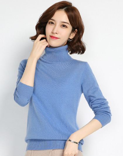 【精选山羊绒】2018新款羊绒衫高领羊绒衫女打底衫长袖女女羊毛衫高领