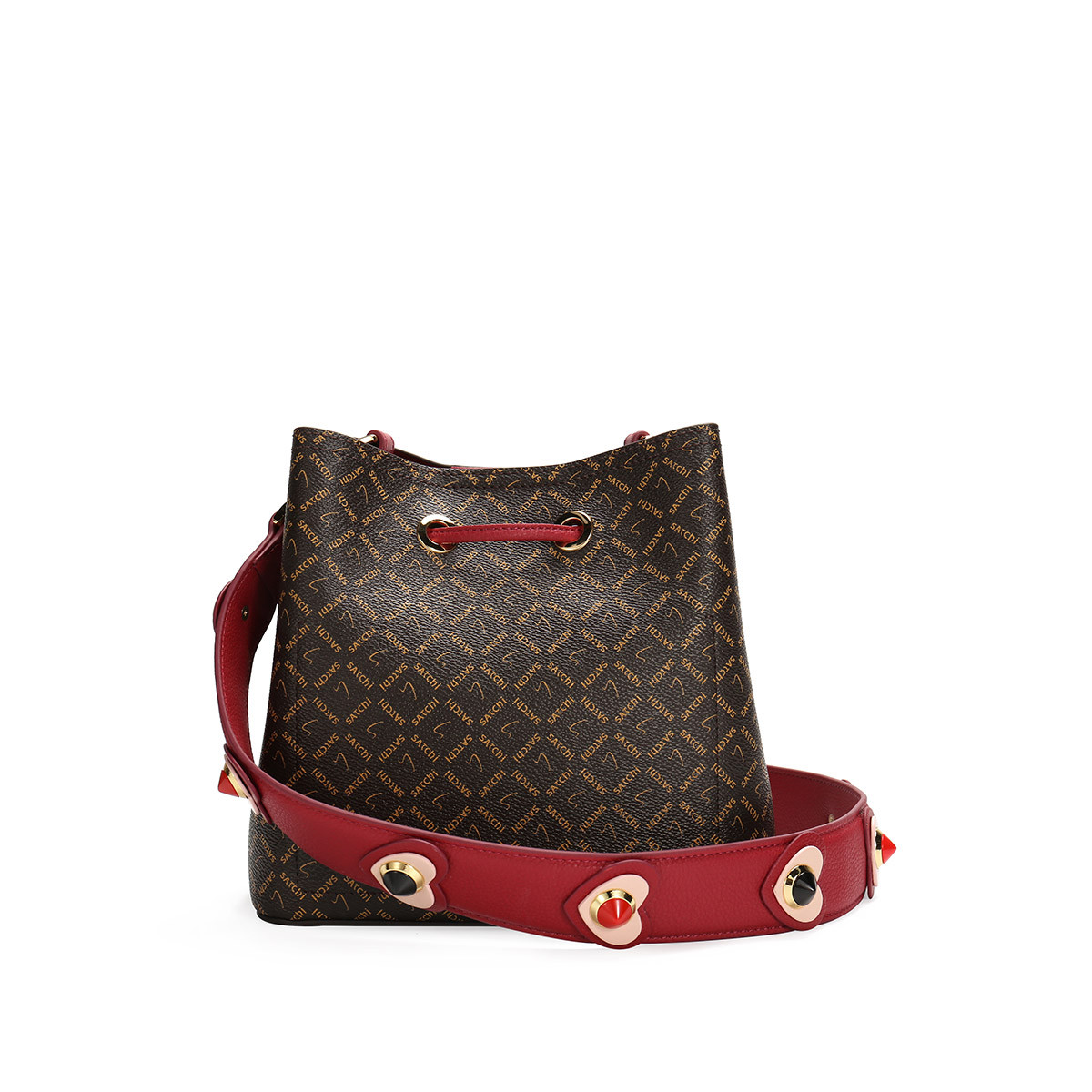 satchi沙驰女包时尚水桶包休闲便捷单肩包斜挎包