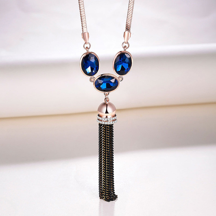 时尚大气长款流苏毛衣链女款韩版名媛气质项链饰品毛衣链