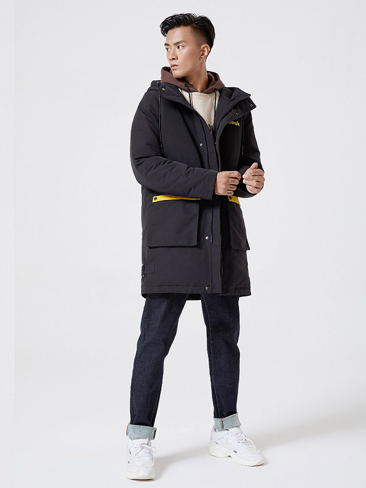 mogao摩高男装专场 摩高羽绒服男中长款连帽韩版保暖青年外套