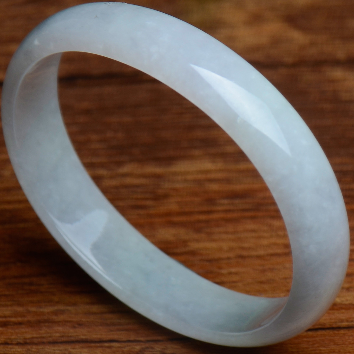 冰糯种有石纹椭圆翡翠贵妃镯a货玉镯玉手镯附证书