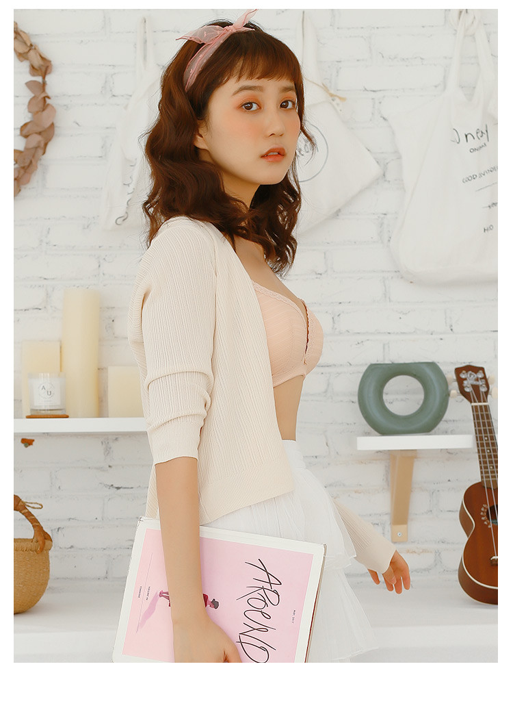 蜜格儿 舒适性感简约蕾丝边胸罩小胸聚拢薄款无钢圈文胸 黑色 70a