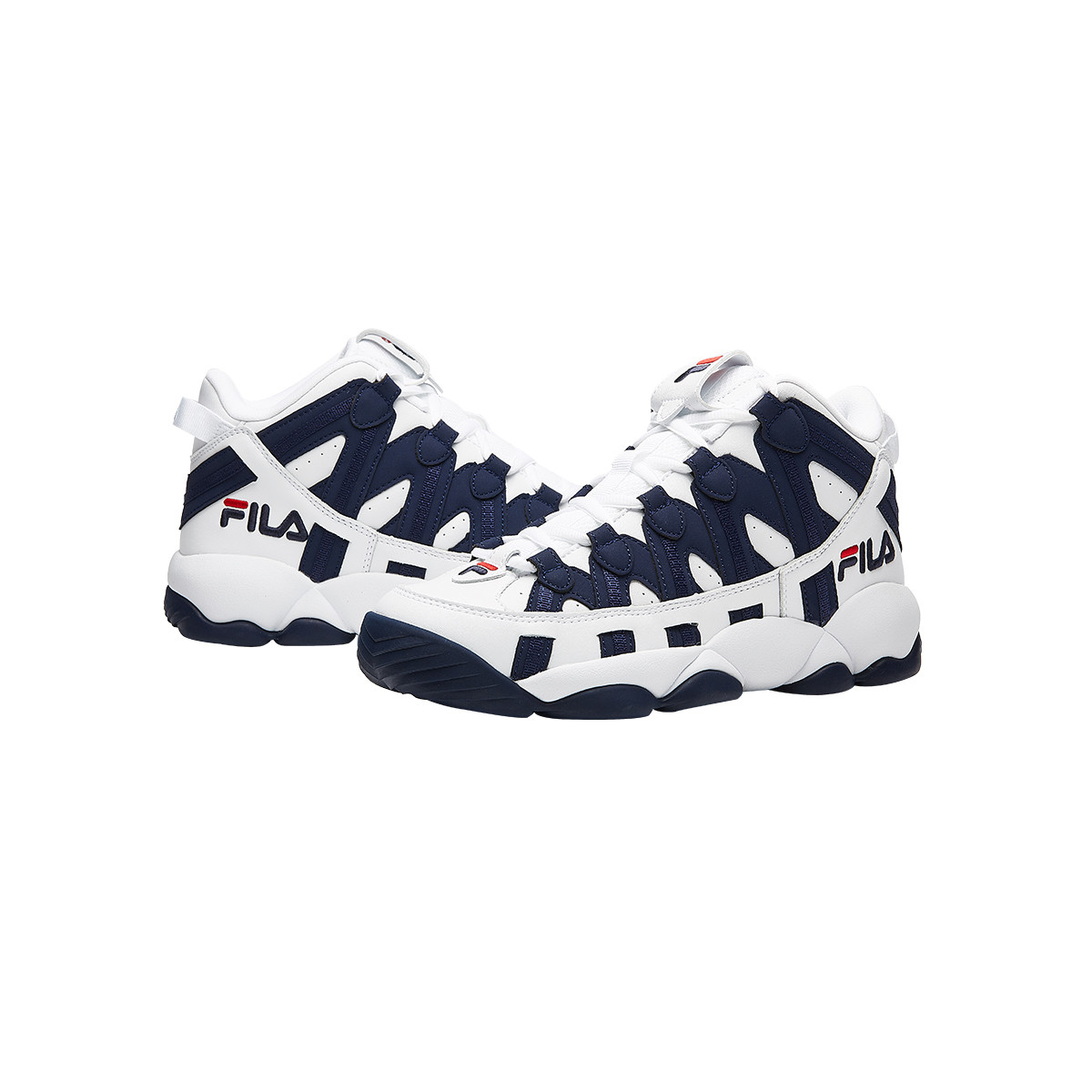 斐乐fila 2018冬季新品 spaghetti复古撞色中帮加厚男款经典休闲篮球