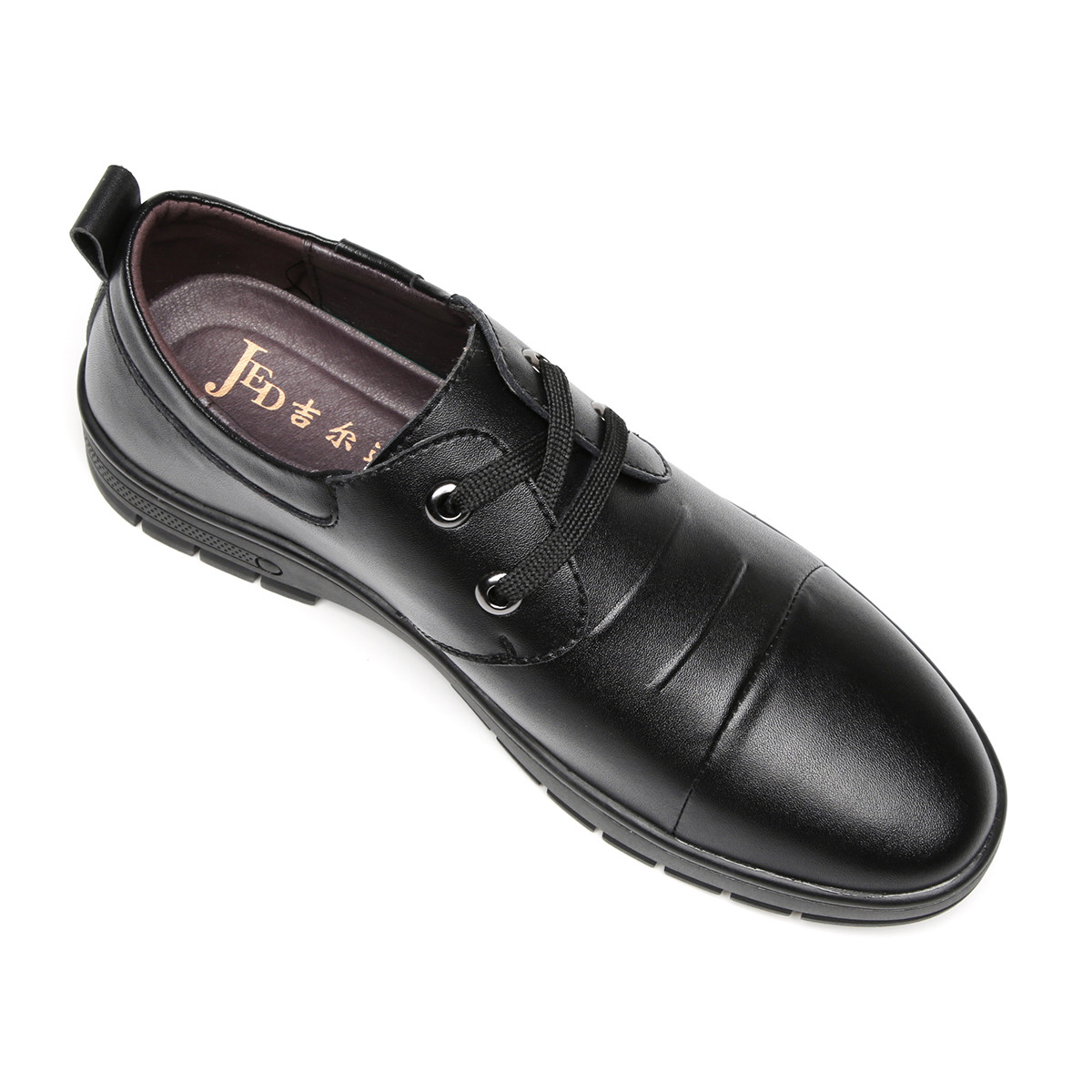 吉尔达吉尔达2018新品时尚牛皮系带商务休闲皮鞋男鞋j81d10074101_唯