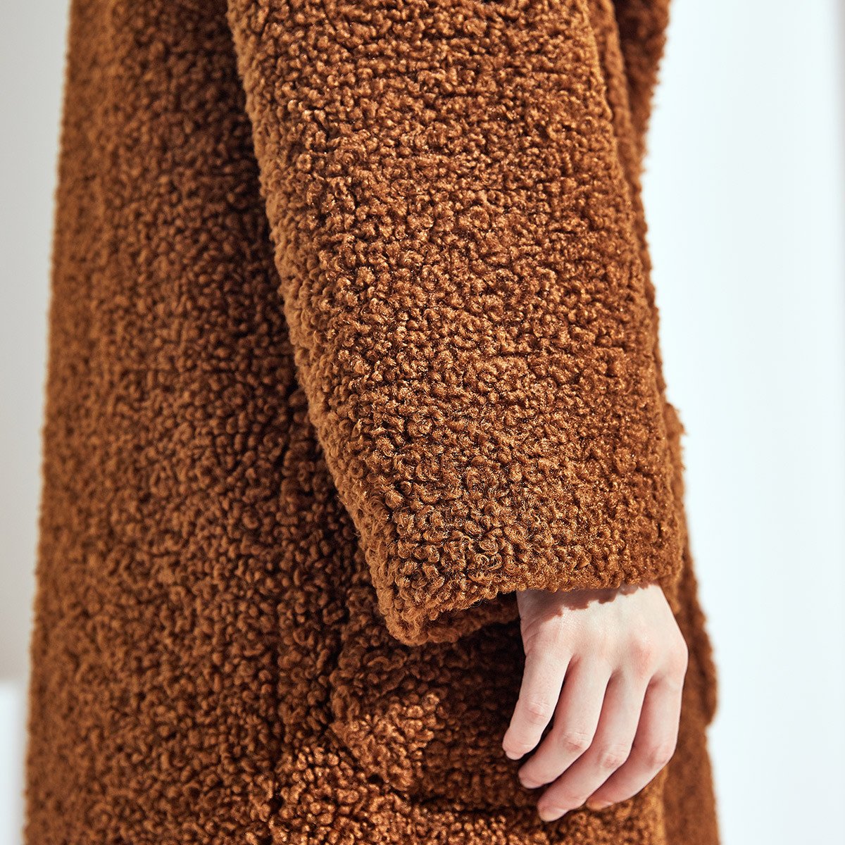 max秋冬新品圈圈毛外套羊圈毛仿皮草毛皮网红可爱泰迪毛绒大衣加厚