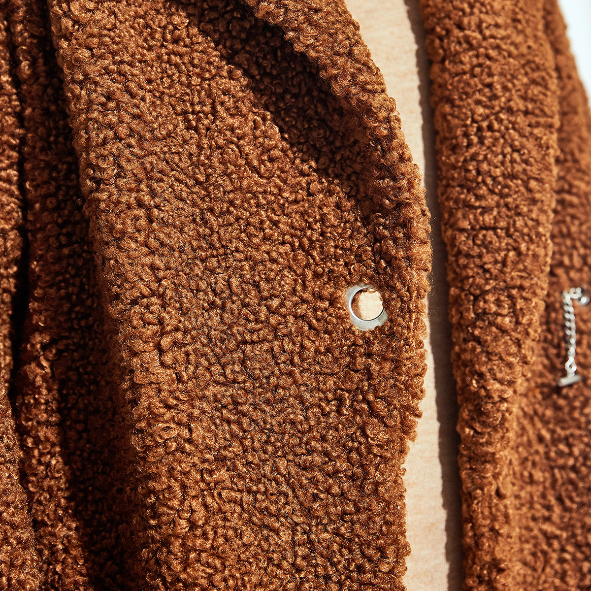 max秋冬新品圈圈毛外套羊圈毛仿皮草毛皮网红可爱泰迪毛绒大衣加厚