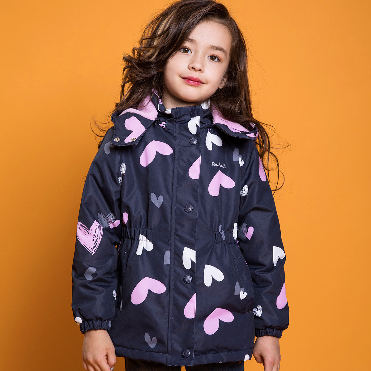 水孩儿童装秋冬装爆款女童时尚花型风衣