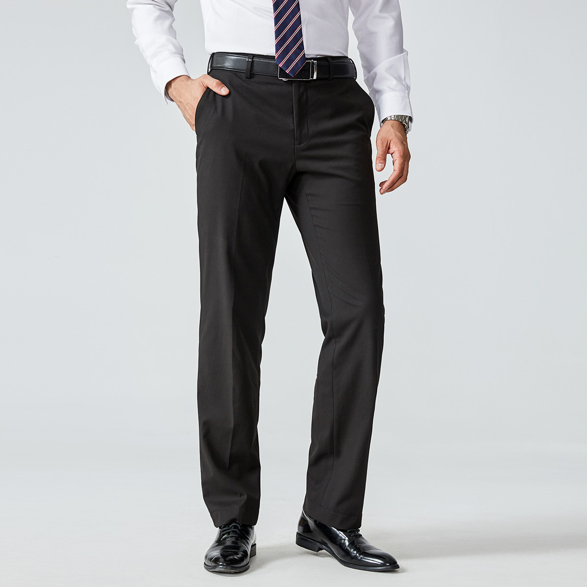 【高舒暖系列】男士秋冬直筒加绒保暖商务西裤