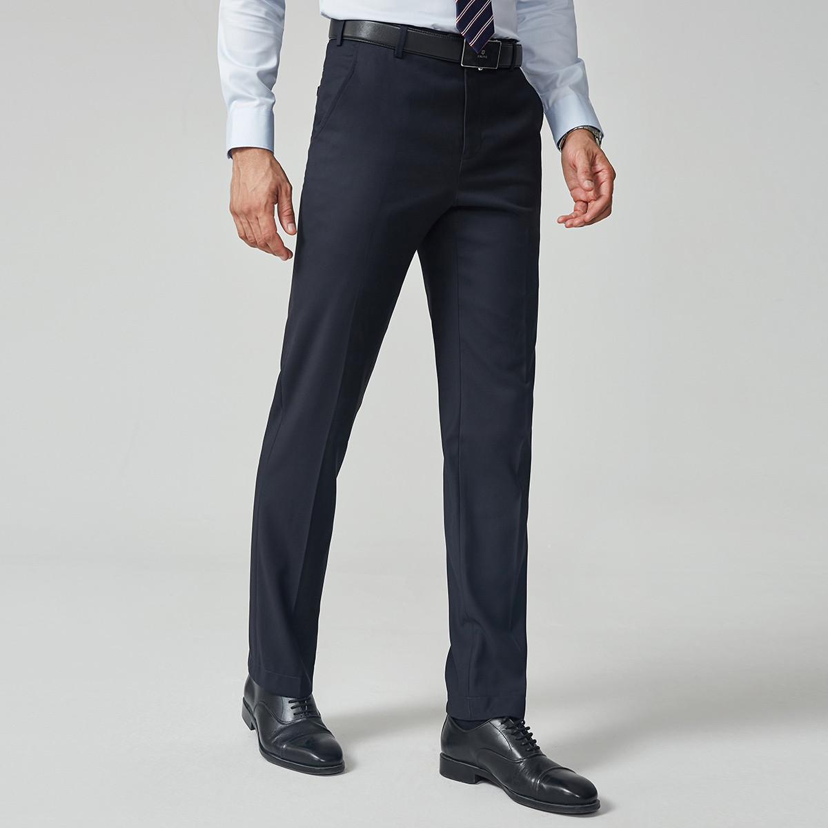 【经典系列】不易皱经典百搭裤型上班族商务仿毛西裤