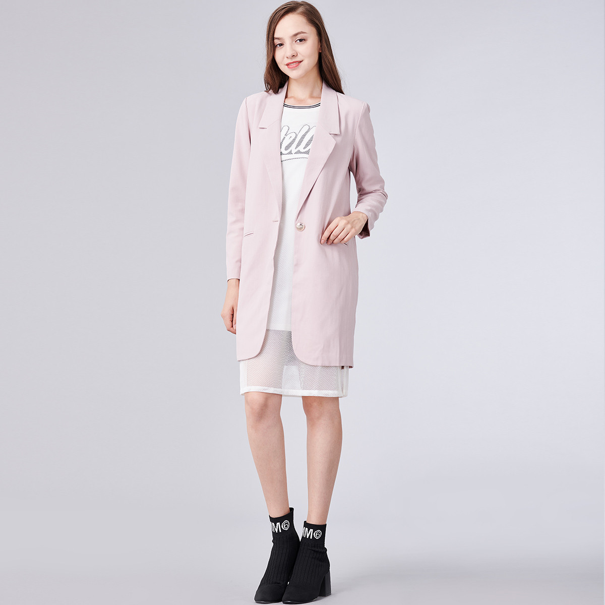 茜蒙诗smuses女装特卖旗舰店 smuses茜蒙诗冬季新款时尚一粒扣简约