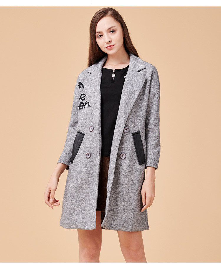 茜蒙诗smuses女装特卖旗舰店 smuses茜蒙诗冬季新款时尚双排扣字母