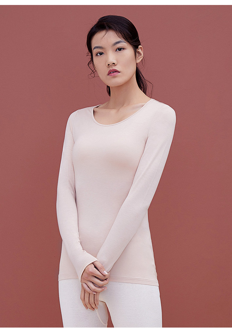 【功能面料 蓄热锁温】女士美雅碧恒温打底衫女士保暖内衣上衣