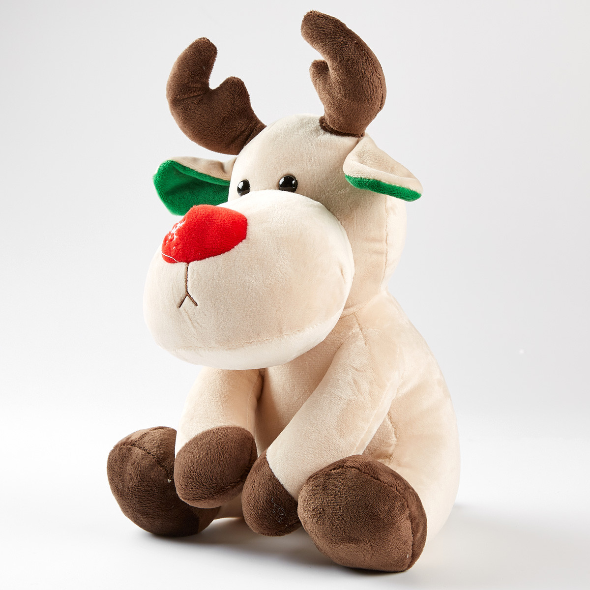 可爱逗趣雪花圣诞鹿玩具布偶儿童公仔
