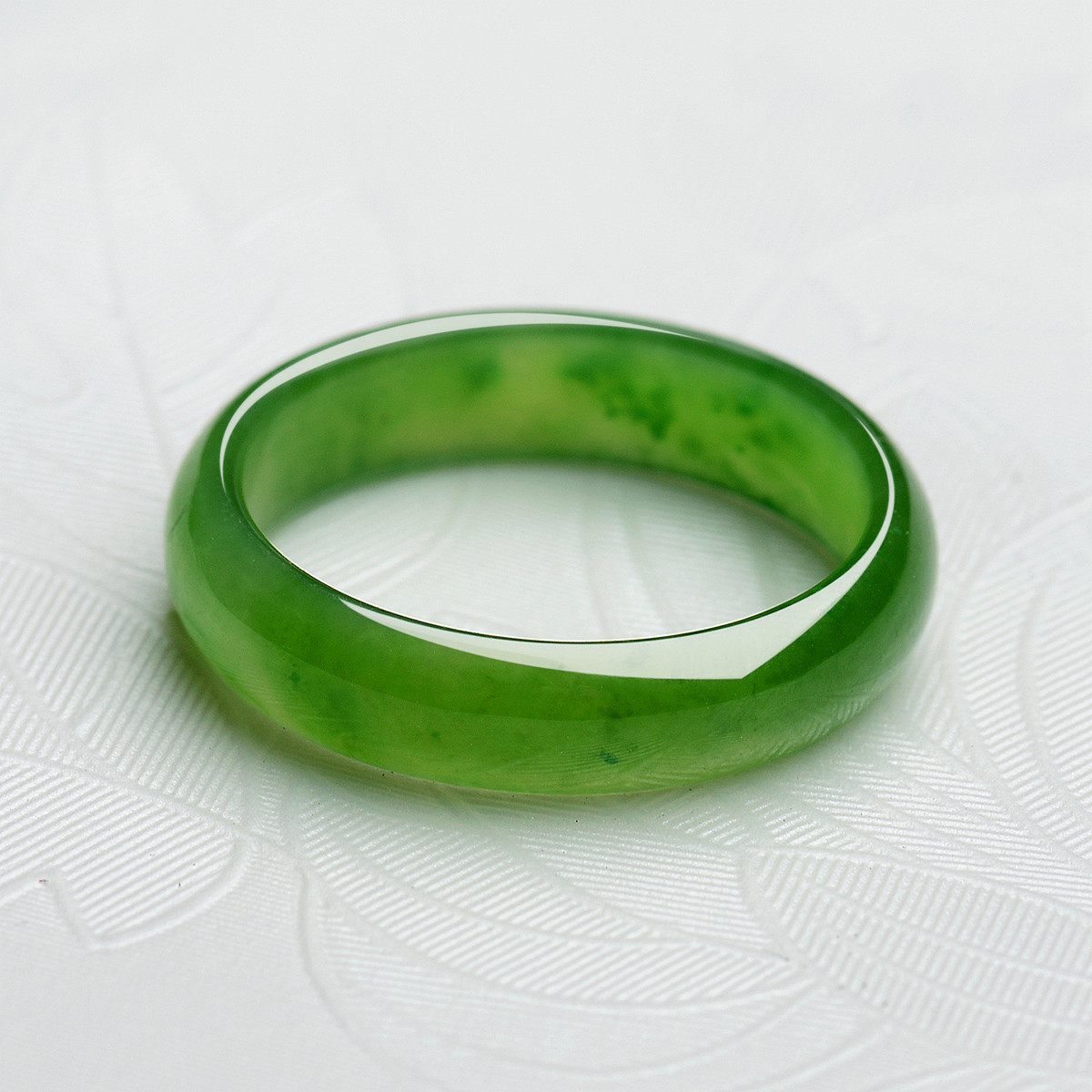 金万年kimani 天然和田碧玉菠菜绿完美无瑕戒指碧玉指环 如图 15