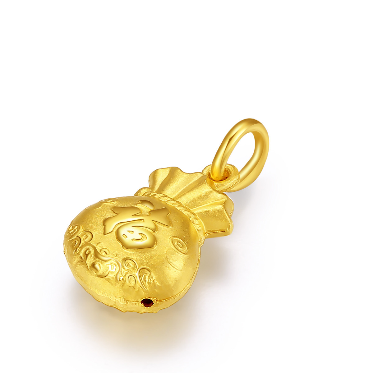 金至尊金至尊 足金小福袋黄金吊坠 计价yhdz0002qj_唯品会