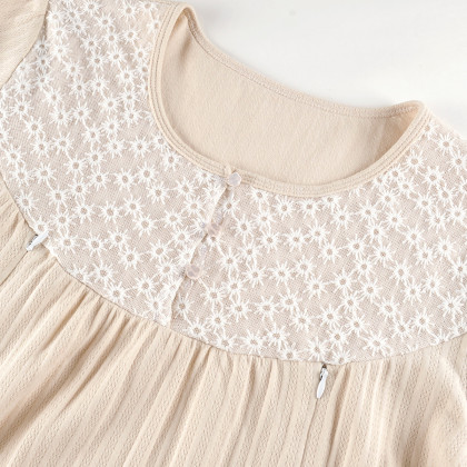 米卡妈妈产后哺乳衣月子服喂奶衣家居服方便舒适