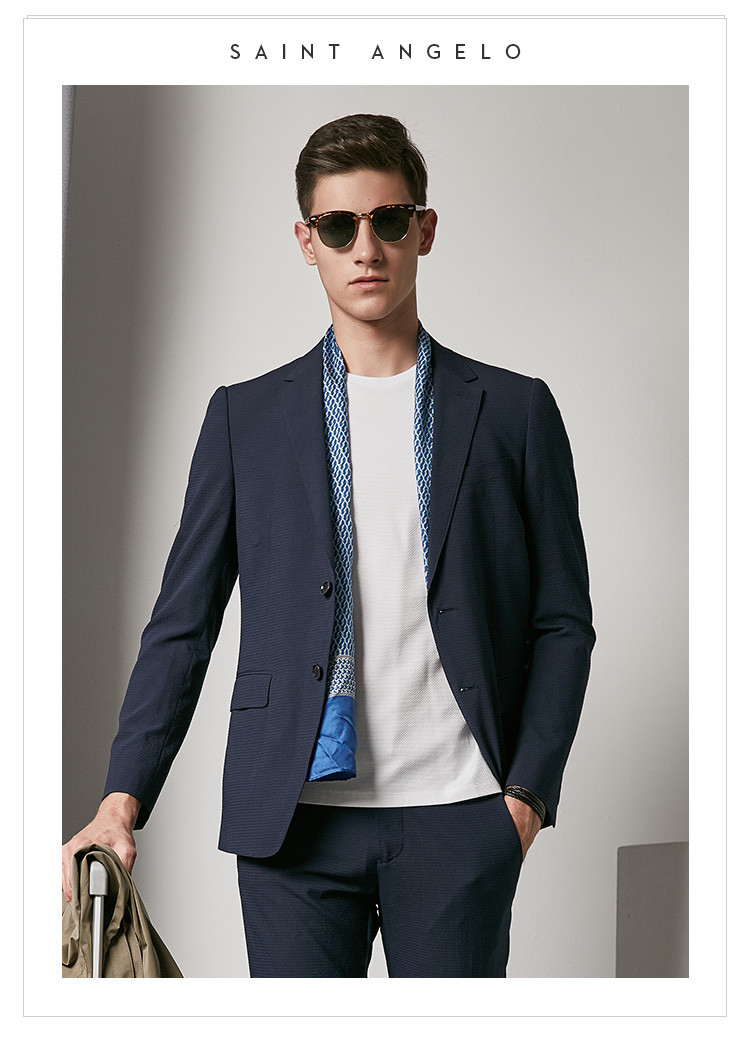 春上新男士休闲商务职业绅士单西英伦修身西装外套