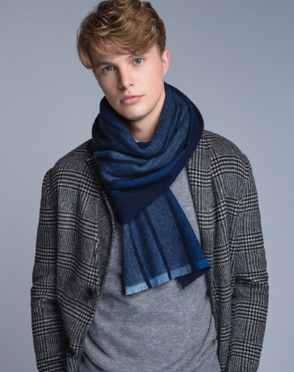 vomdir 新款 送礼礼盒 商务男士经典羊绒羔毛围巾