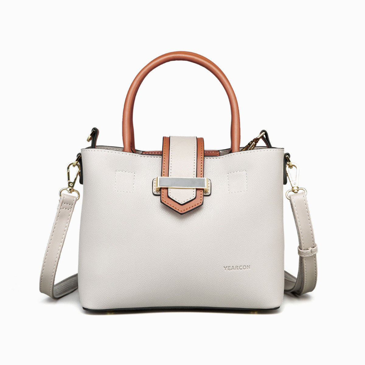 意尔康yearcon 【潮流单品】单肩手提包女包 灰色 均码