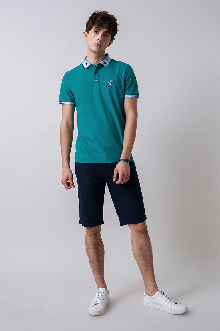 意大利小帆船 19夏季新款基础纯色翻领男士t恤短袖polo衫