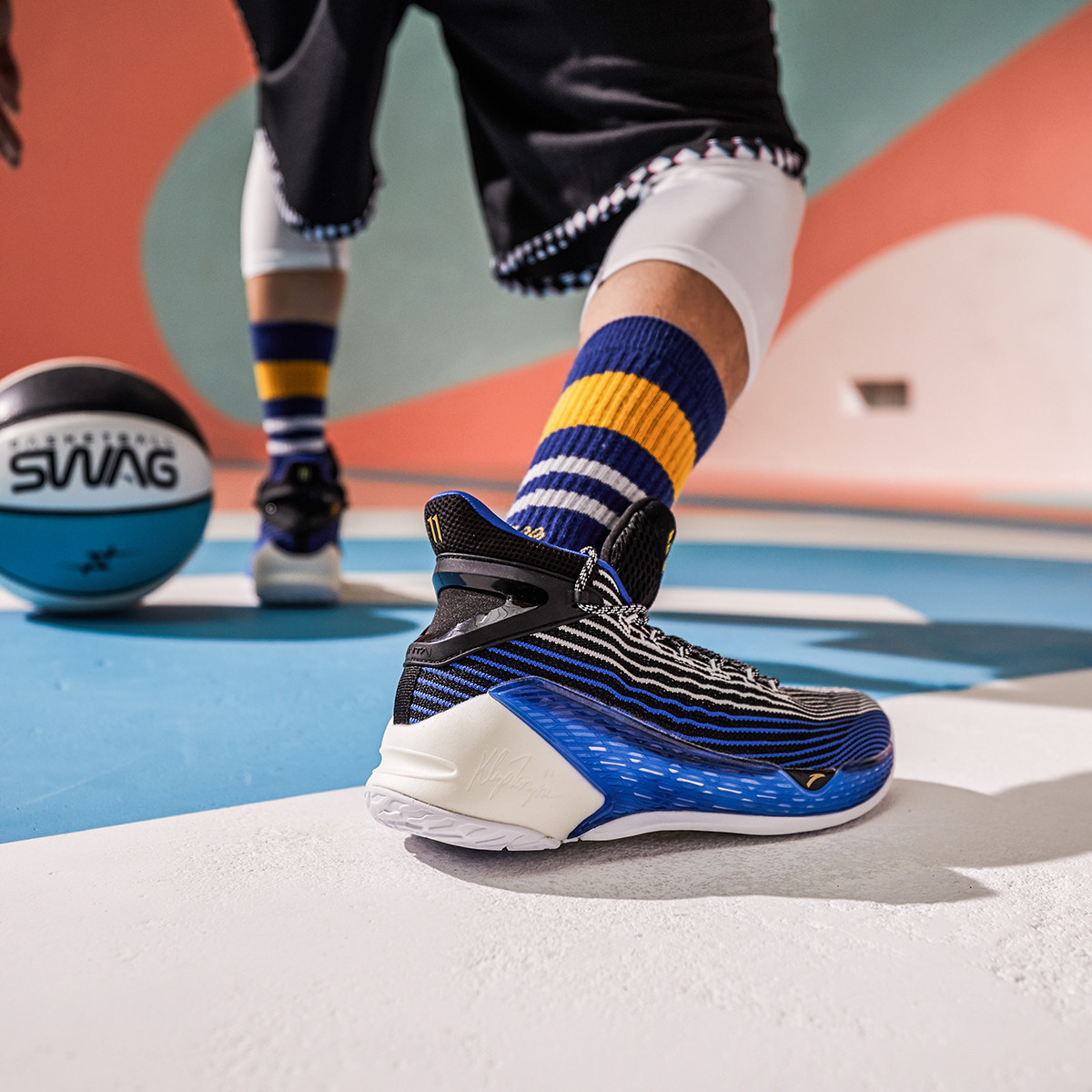 安踏篮球鞋男2019新款秋季kt4季后赛汤普森球鞋运动鞋