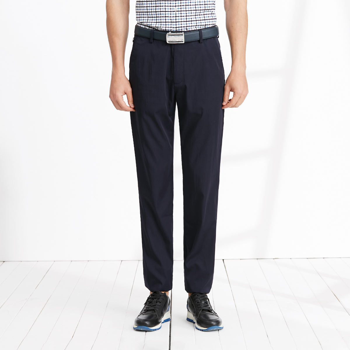 沙驰satchi 休闲裤春夏款纯色绅士休闲裤商务休闲长裤子男裤男式休闲