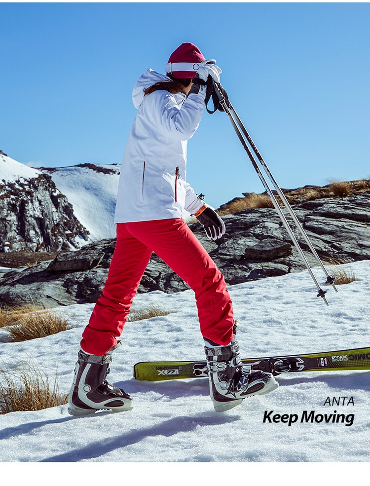 安踏滑雪服 冲锋衣加厚冬季新款专业比赛女士滑雪服登山外套