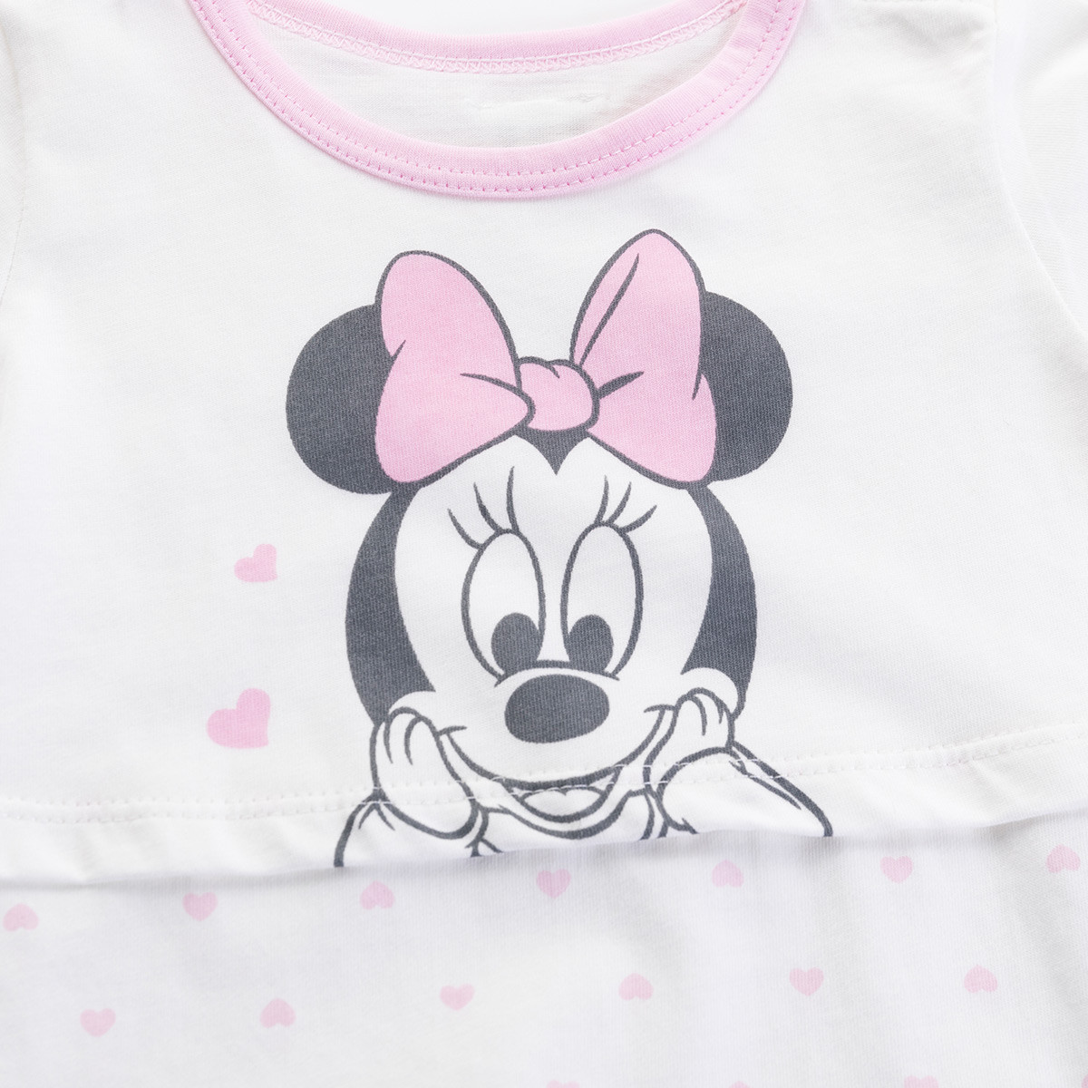 迪士尼宝宝disney baby 夏季女童宝宝米妮系列肩开连体衣 藏青 80