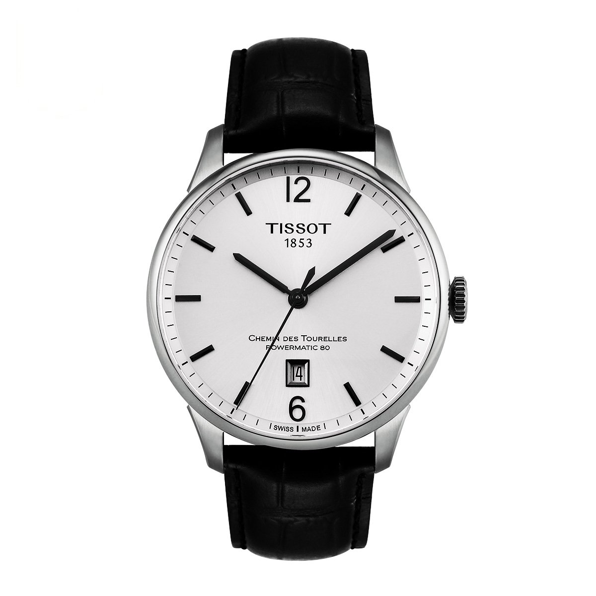 天梭天梭杜鲁尔系列男表 透明表底日历窗格80机芯自动机械手表腕表t