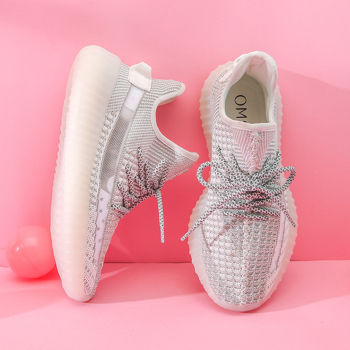 【真皮】垫椰子鞋女满天星春季新款ins超火网面透气休闲运动鞋