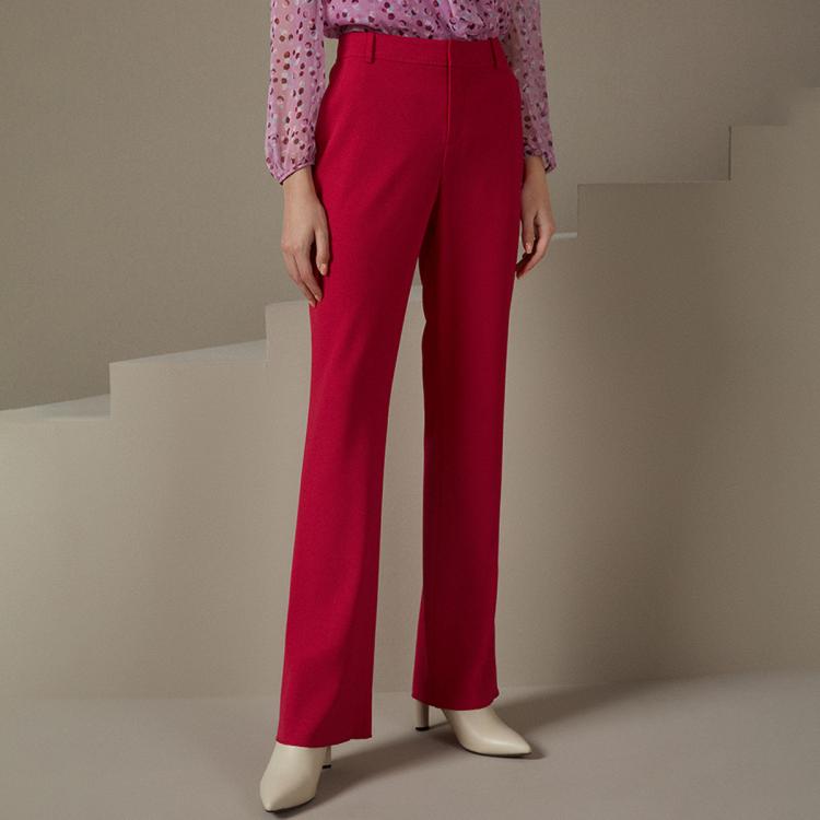 Ports 1961 宝姿/ports女装中脚口长裤 In Red