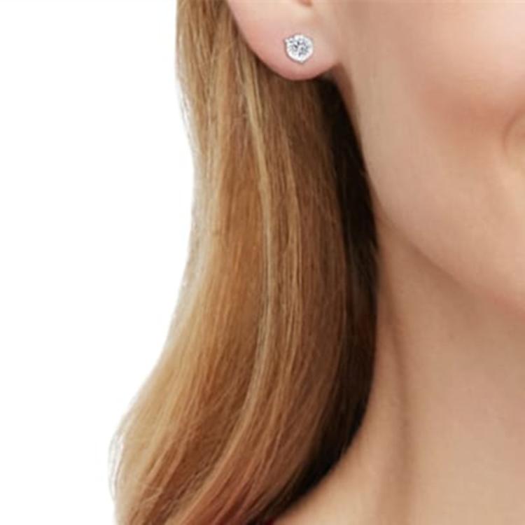 施华洛世奇 钜惠好礼 SOLITAIRE系列圆形闪耀水晶耳钉耳环耳坠