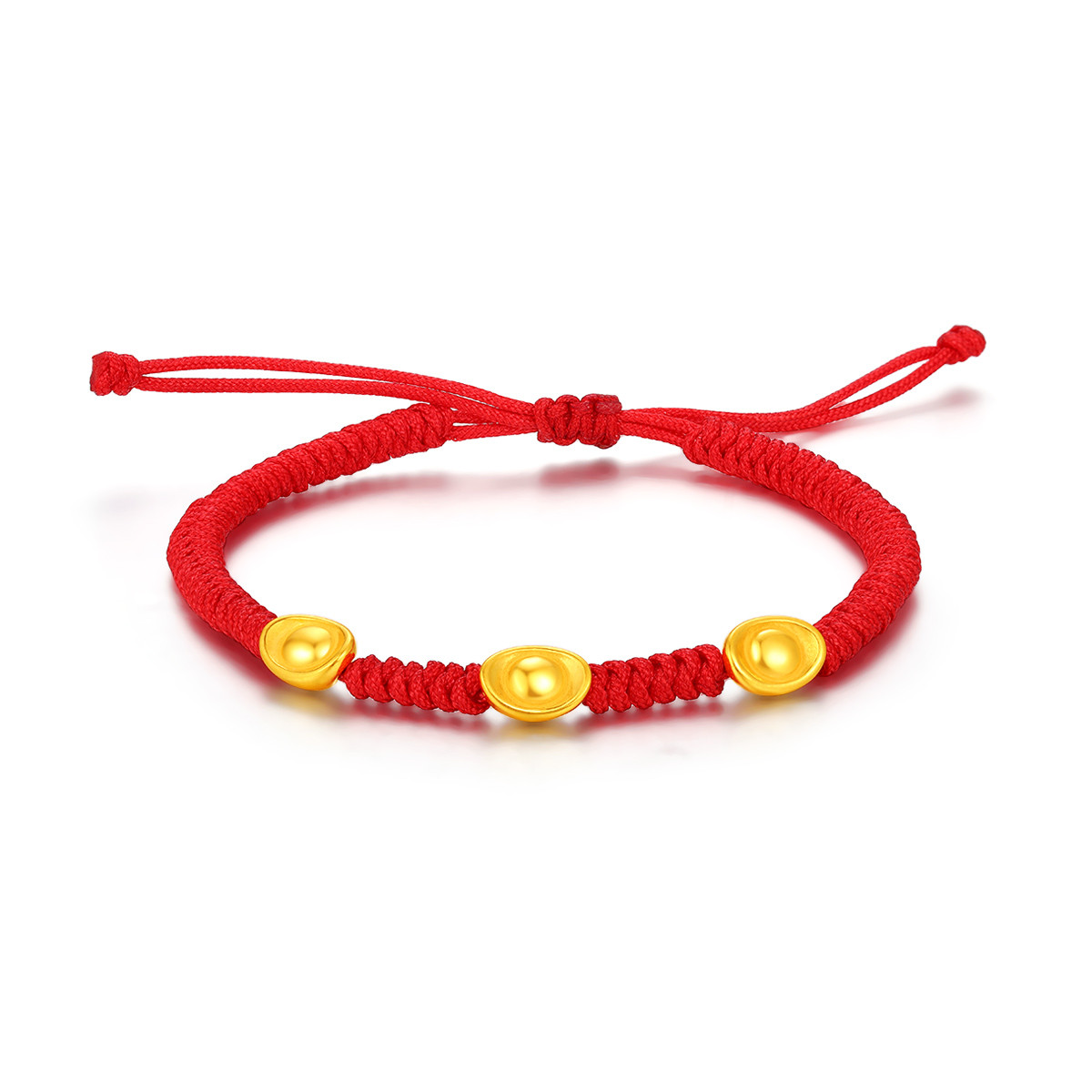 3d硬金金元宝黄金转运珠路路通本命年手绳手串/定价圣诞礼物