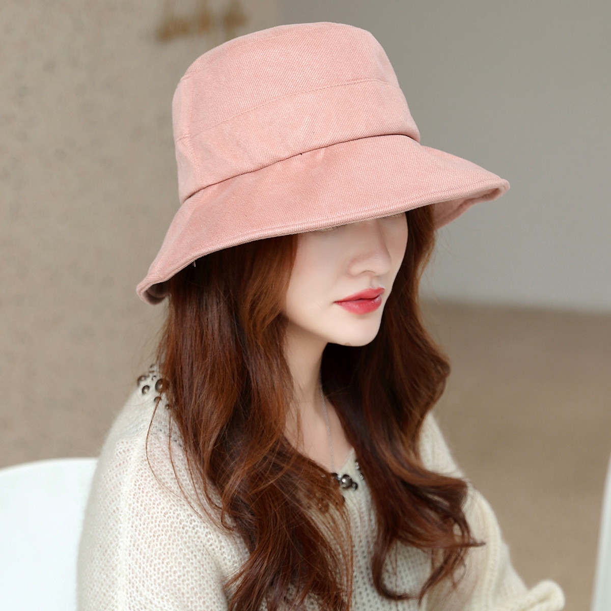 布塔帽子女简约百搭渔夫帽秋冬保暖日系太阳帽子