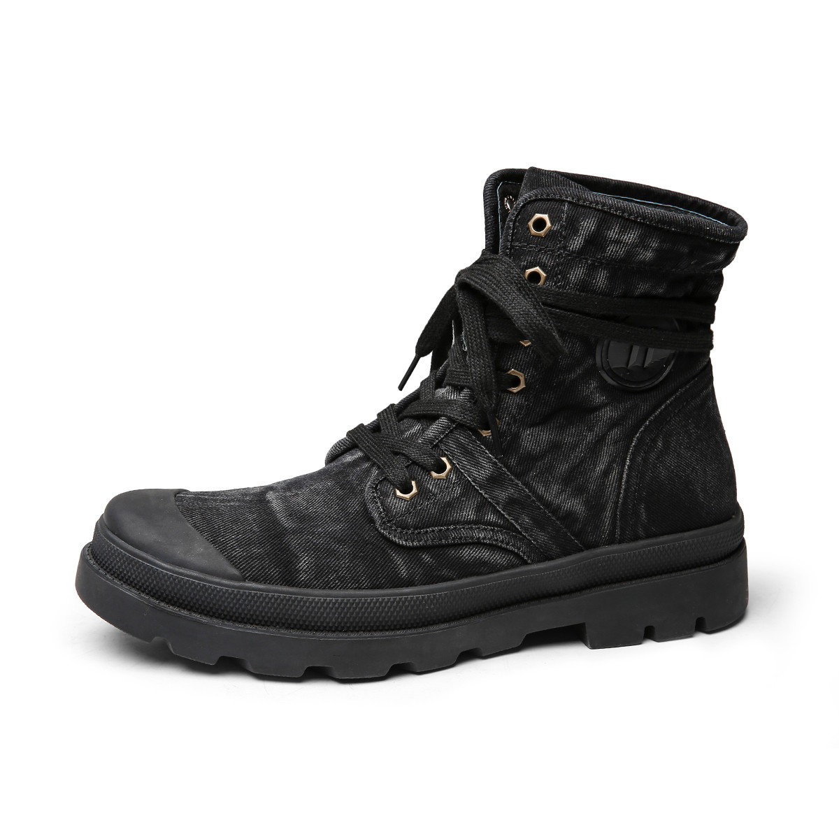 秋冬新款男鞋时尚复古舒适防滑牛仔靴男马丁靴高帮男靴